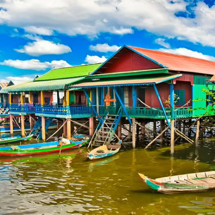 ALDEA TA PRAK + PASEO EN CARRETA DE BUEYES + BENDICIÓN DE MONJES + ALDEA FLOTANTE DE KAMPONG PHLUK