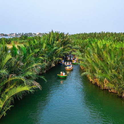 Paseo en bicicleta y en barca de mimbre por Hoi An